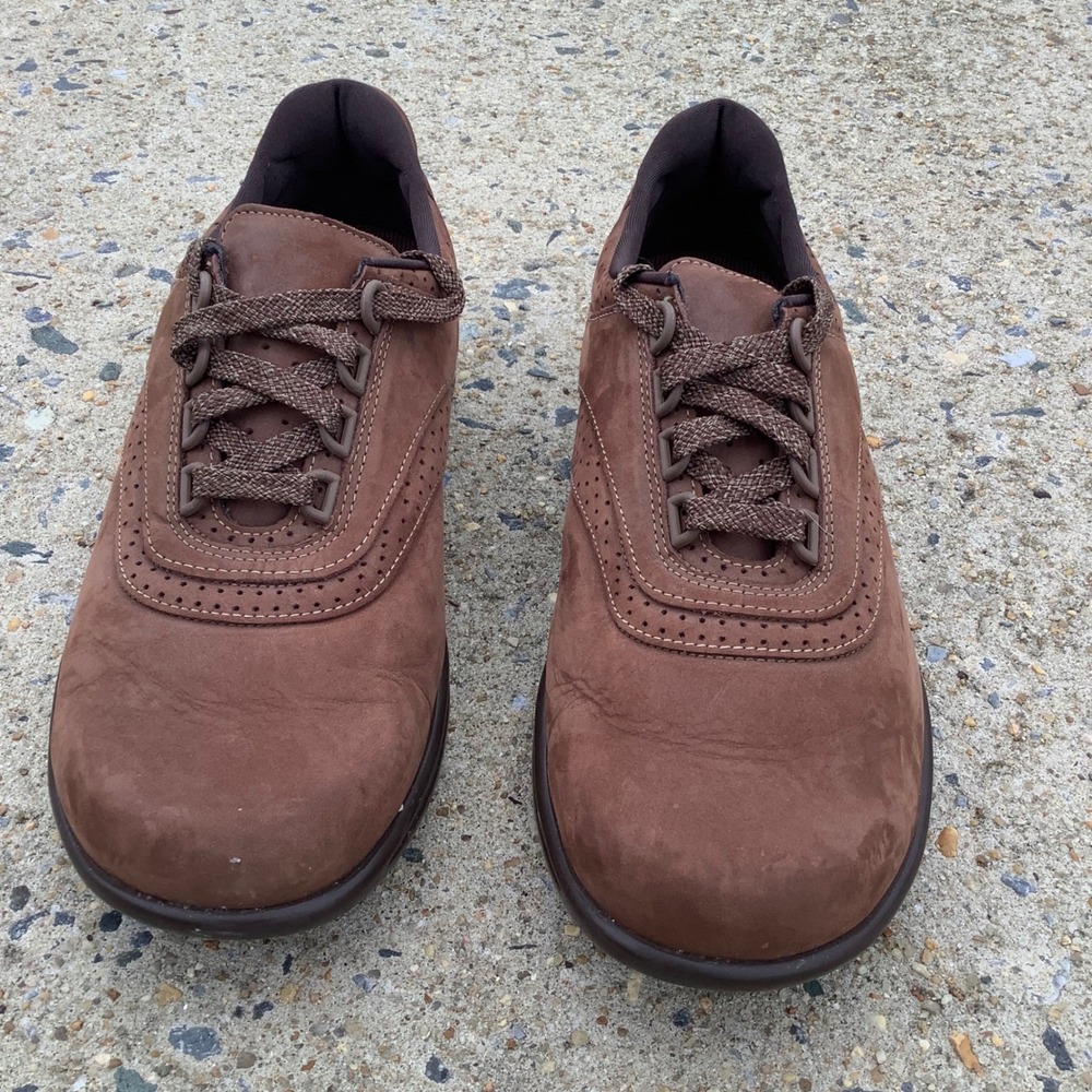 SAS Free Time Brown Nubuck Leather Walking Shoes Womens 10 W Made in USA Comfort - Picture 13 of 16